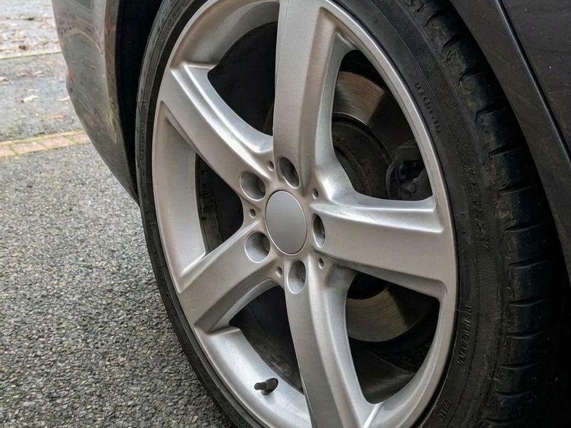 Refinished alloy wheel after repair