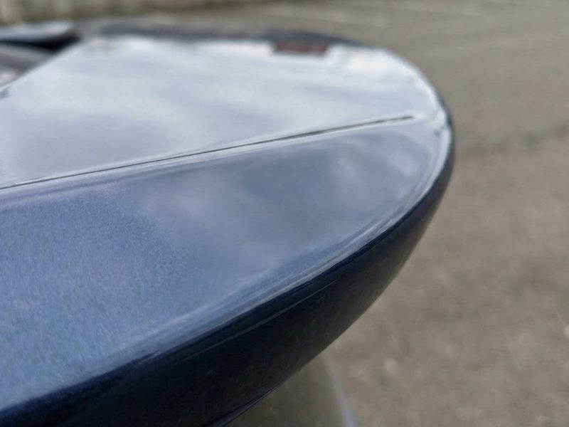 Same blue bonnet after stone chip touch-in