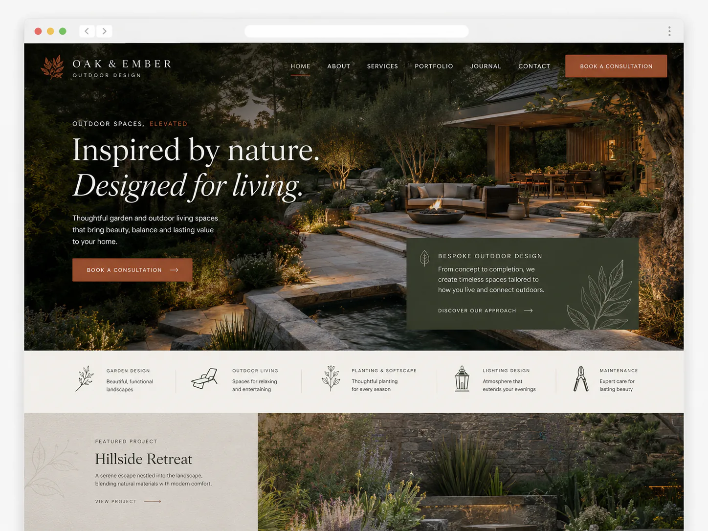 Anonymous local service website redesign example